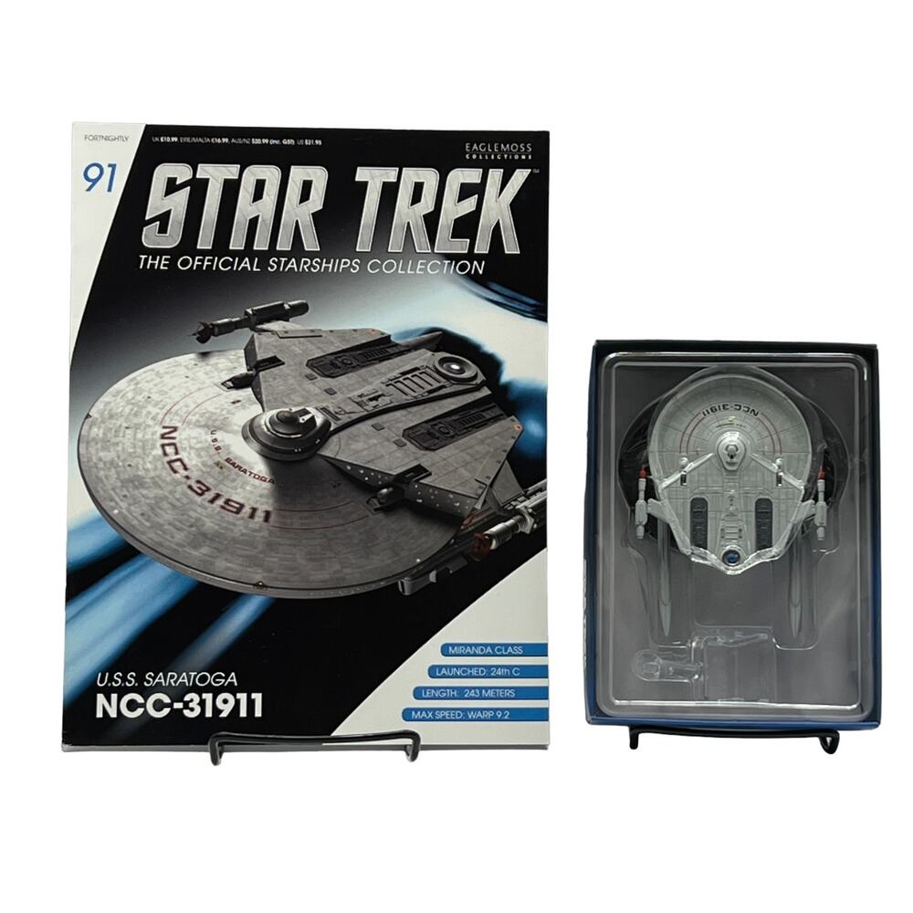 Eaglemoss 2018 Star Trek USS Saratoga NCC-31911 Diecast Starship 91 w/ Magazine